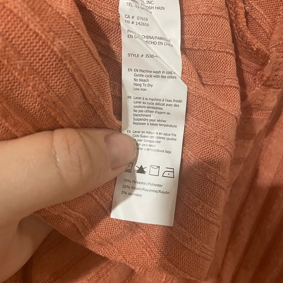 High low wrap dress. Orange Revamped. Polyester Rayon & spandex - Picture 4 of 5